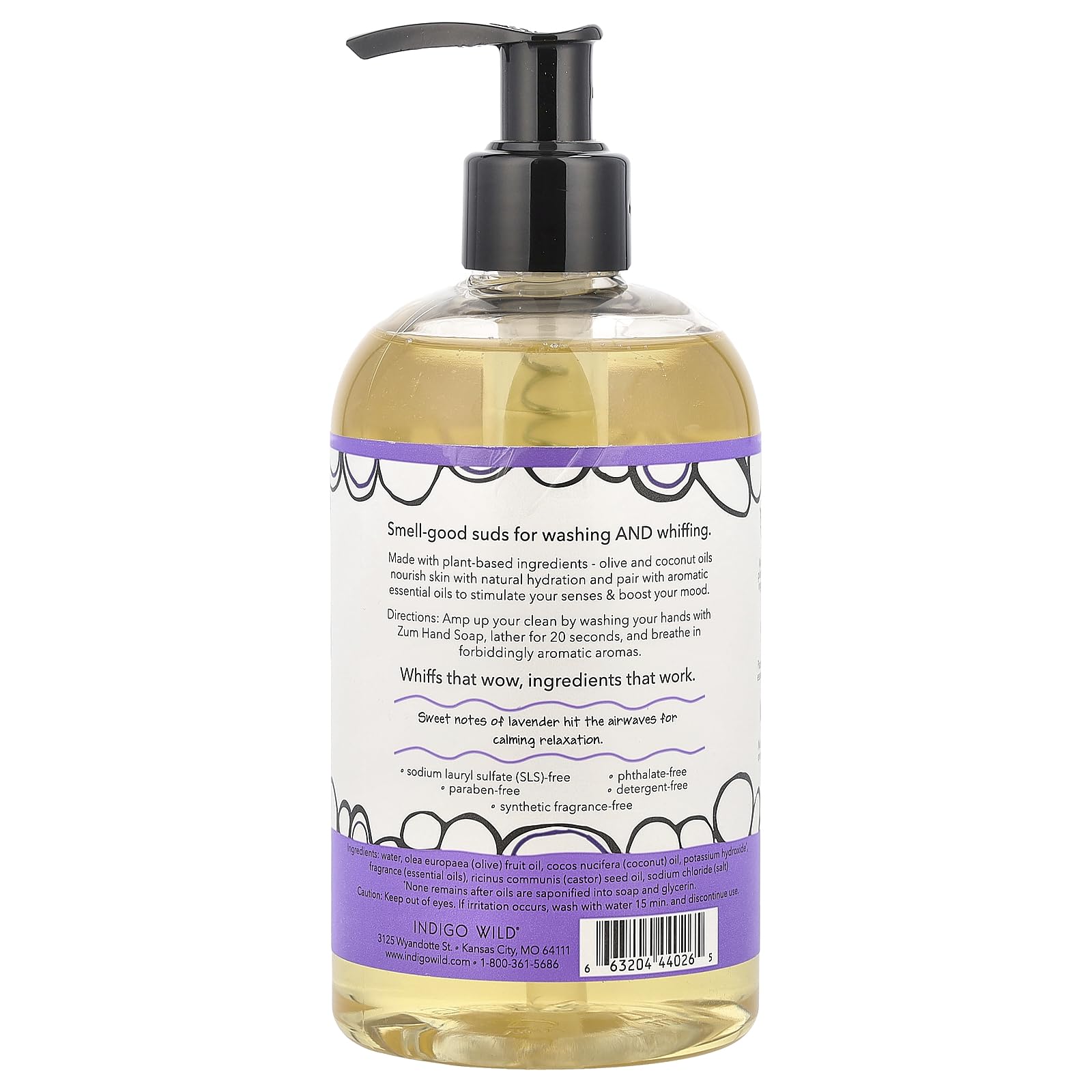 Zum Lavender Hand Soap, 12 oz – Gentle, Cruelty-Free Hand Wash