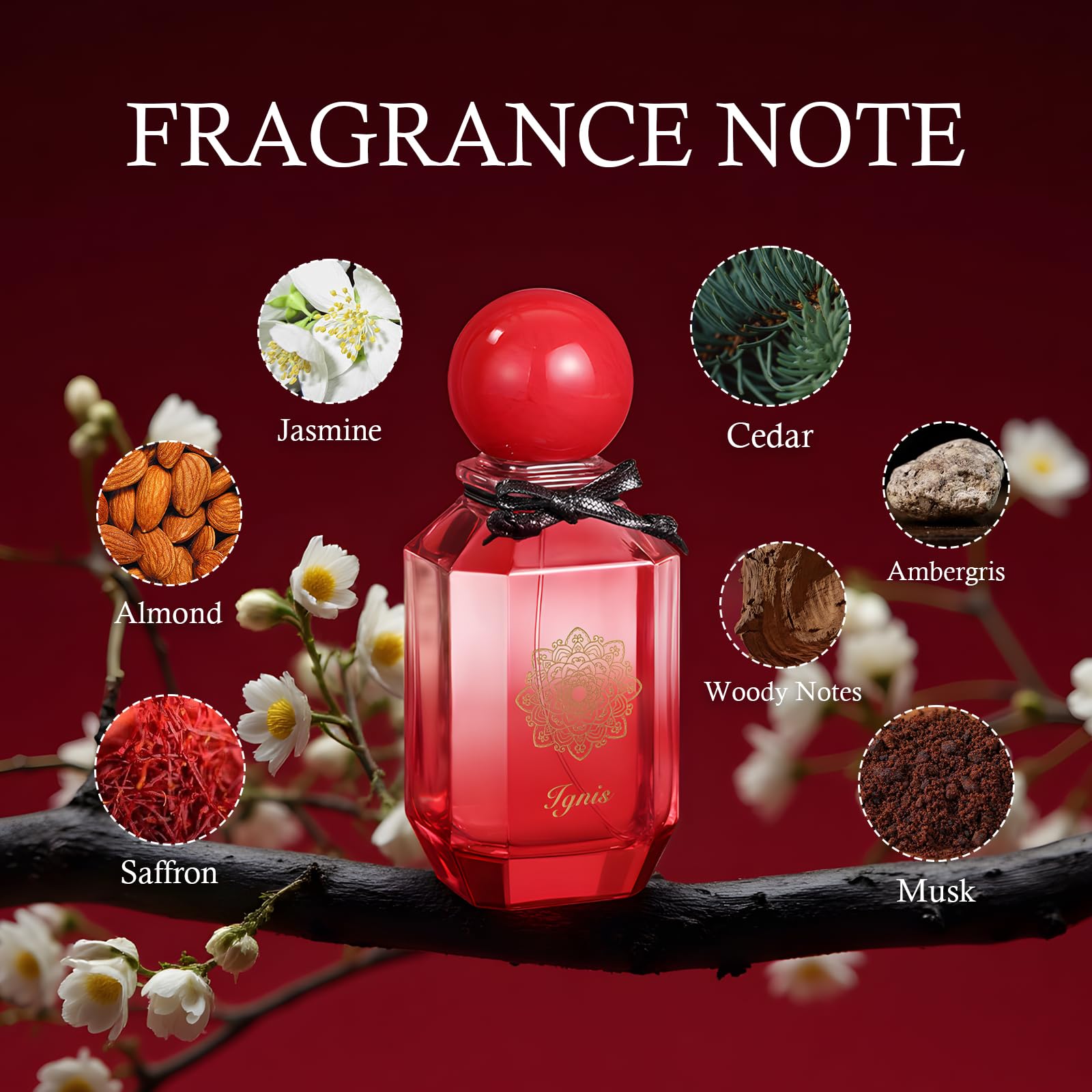 Zuofun No.9 Eau de Parfum — Inspired by Baccarat R.ouge 540 | 100 ml Unisex, Paraben Free, Vegan, Clean Ingredients