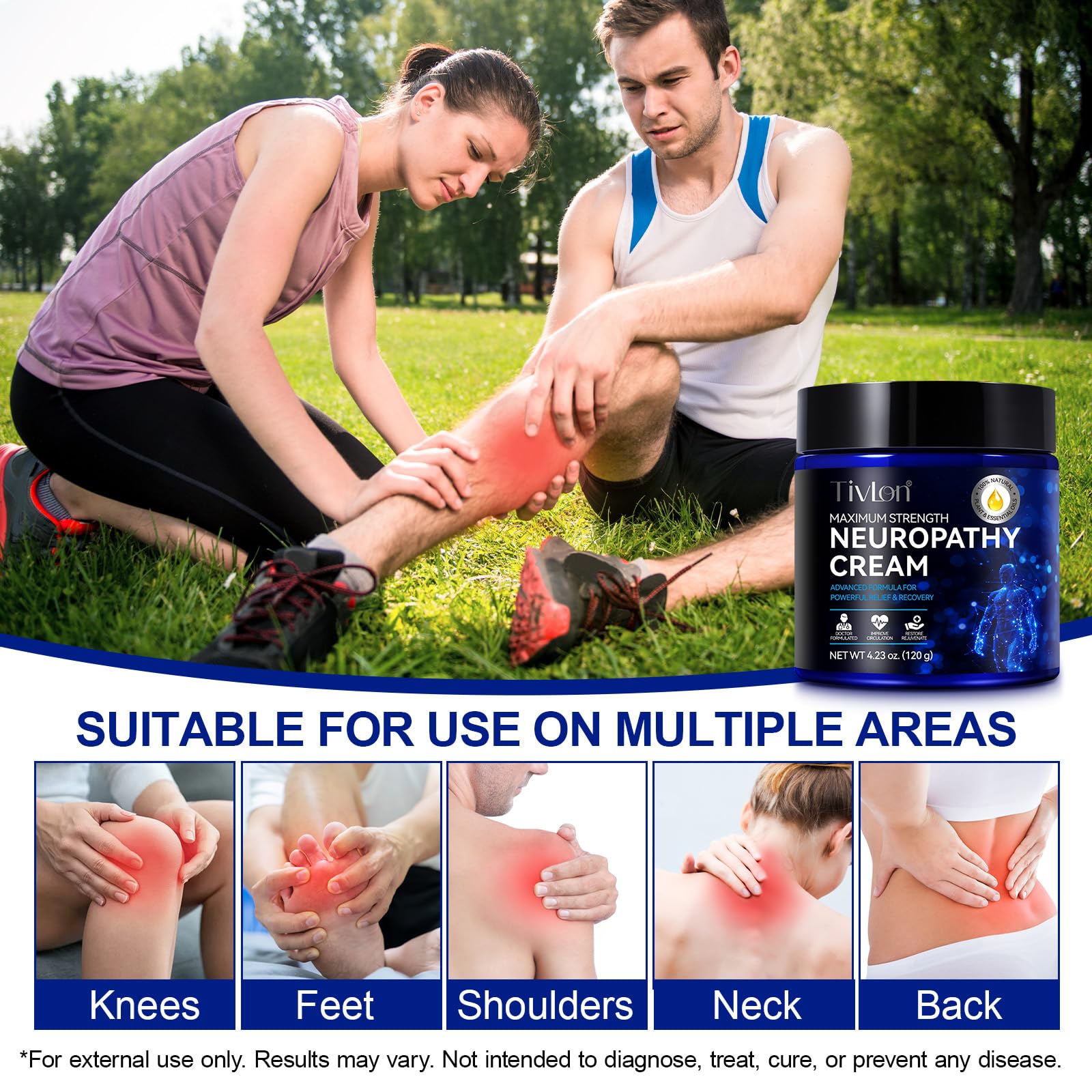 ZVHCFYQR Neuropathy Relief Cream – Maximum Strength Relief for Hands, Feet, Legs & Toes