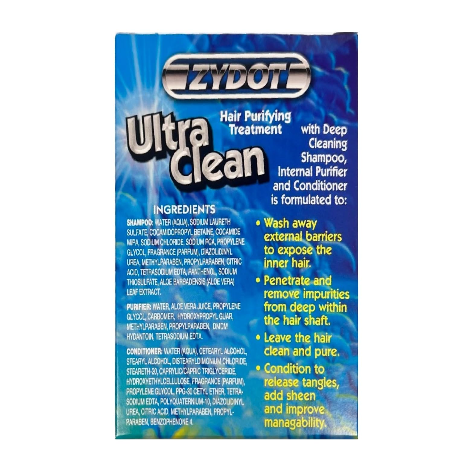 Shootclhear Zydot Ultra Cleanse Detox Shampoo Kit – Purify Follicles & Refresh Hair