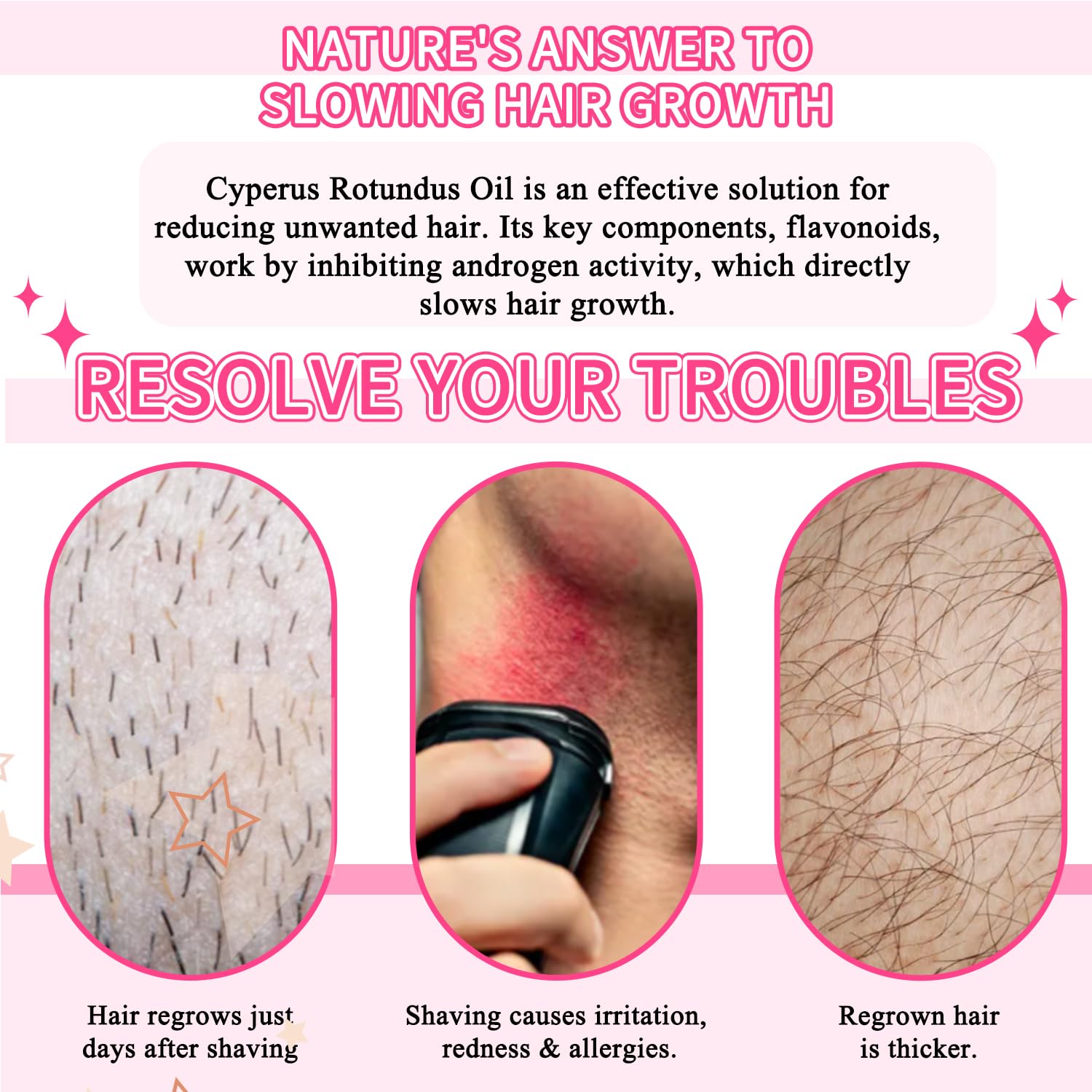 ZYGCDZ Cyperus Rotundus Oil for Hair Removal – Organic Formula for Smoother Skin (60ml)