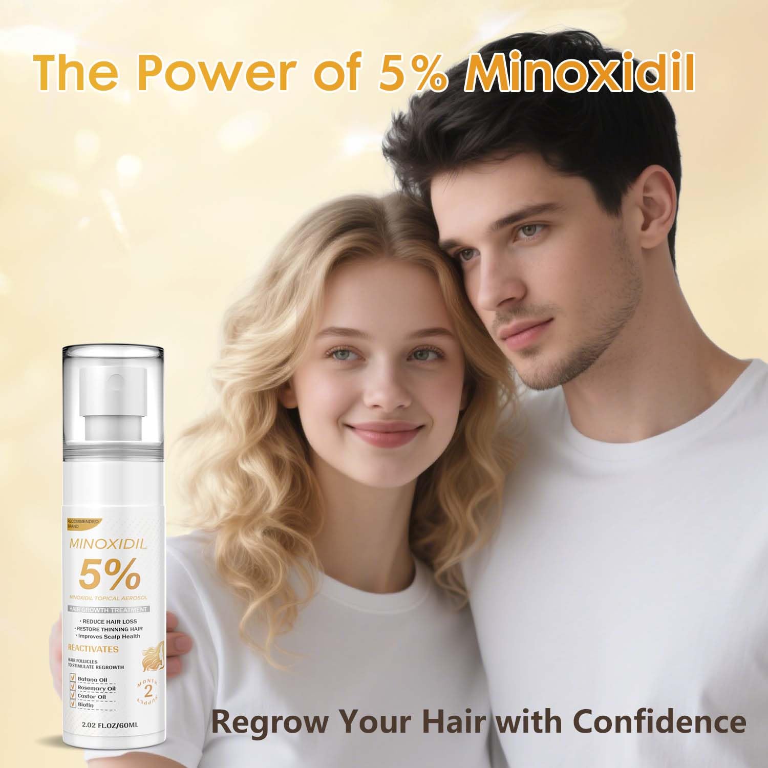 ZYXN 5% Minoxidil Hair Growth Serum for Men & Women – Biotin, Batana & Rosemary