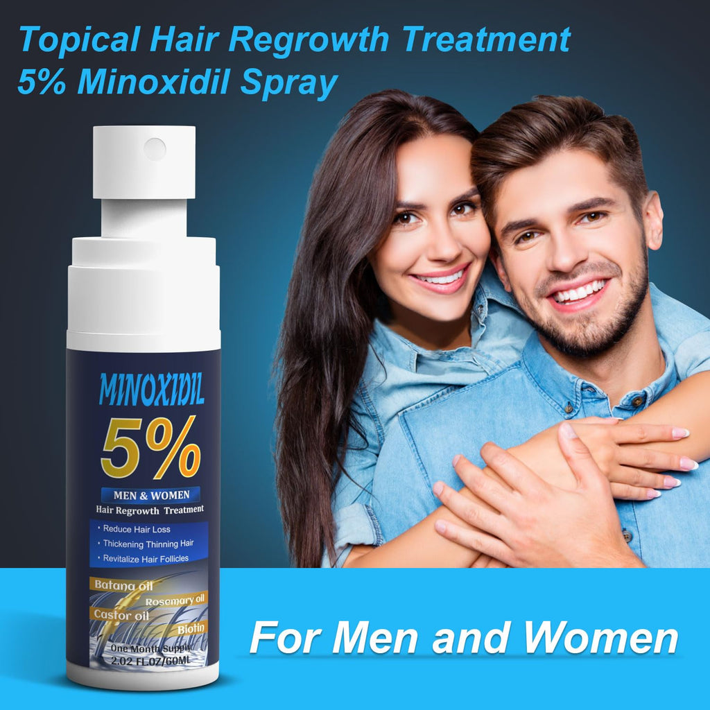 ZYXN 5% Minoxidil Hair Growth Serum for Men & Women with Biotin, Rosemary & Batana – 2.02 fl oz