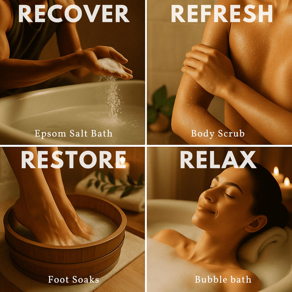 ZZZELLNESS Epsom Salt Plus Bubbles – Unscented Foaming Bath Soak (12 oz)